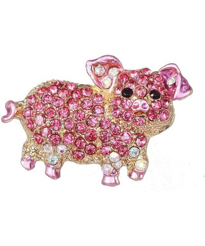 Women Rhinestone Inlaid Pig Brooch Pin Corsage Bag Badge Cloth Jewelry Accessory,Vintage Fashion Brooch Pins for Women Teen G...