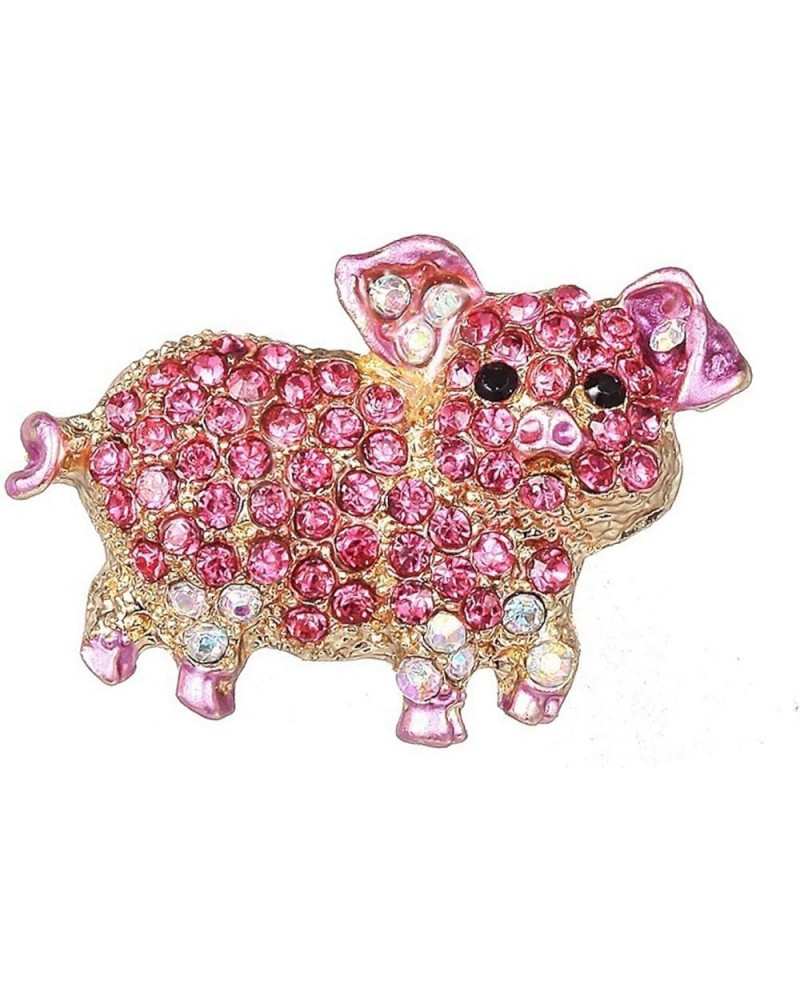 Women Rhinestone Inlaid Pig Brooch Pin Corsage Bag Badge Cloth Jewelry Accessory,Vintage Fashion Brooch Pins for Women Teen G...