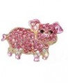 Women Rhinestone Inlaid Pig Brooch Pin Corsage Bag Badge Cloth Jewelry Accessory,Vintage Fashion Brooch Pins for Women Teen G...