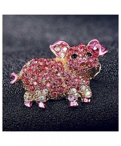 Women Rhinestone Inlaid Pig Brooch Pin Corsage Bag Badge Cloth Jewelry Accessory,Vintage Fashion Brooch Pins for Women Teen G...