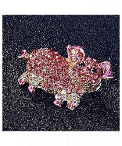 Women Rhinestone Inlaid Pig Brooch Pin Corsage Bag Badge Cloth Jewelry Accessory,Vintage Fashion Brooch Pins for Women Teen G...