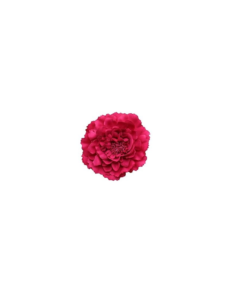 Women's Bohemia Peony Flowers Hairpin Hair Clip Flower Brooch (Royal Blue 1) Dark Fuchsia 1 $6.95 Brooches & Pins