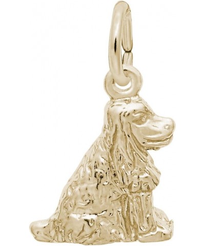 Cocker Spaniel Charm, Charms for Bracelets and Necklaces yellow gold plated silver $20.63 Bracelets