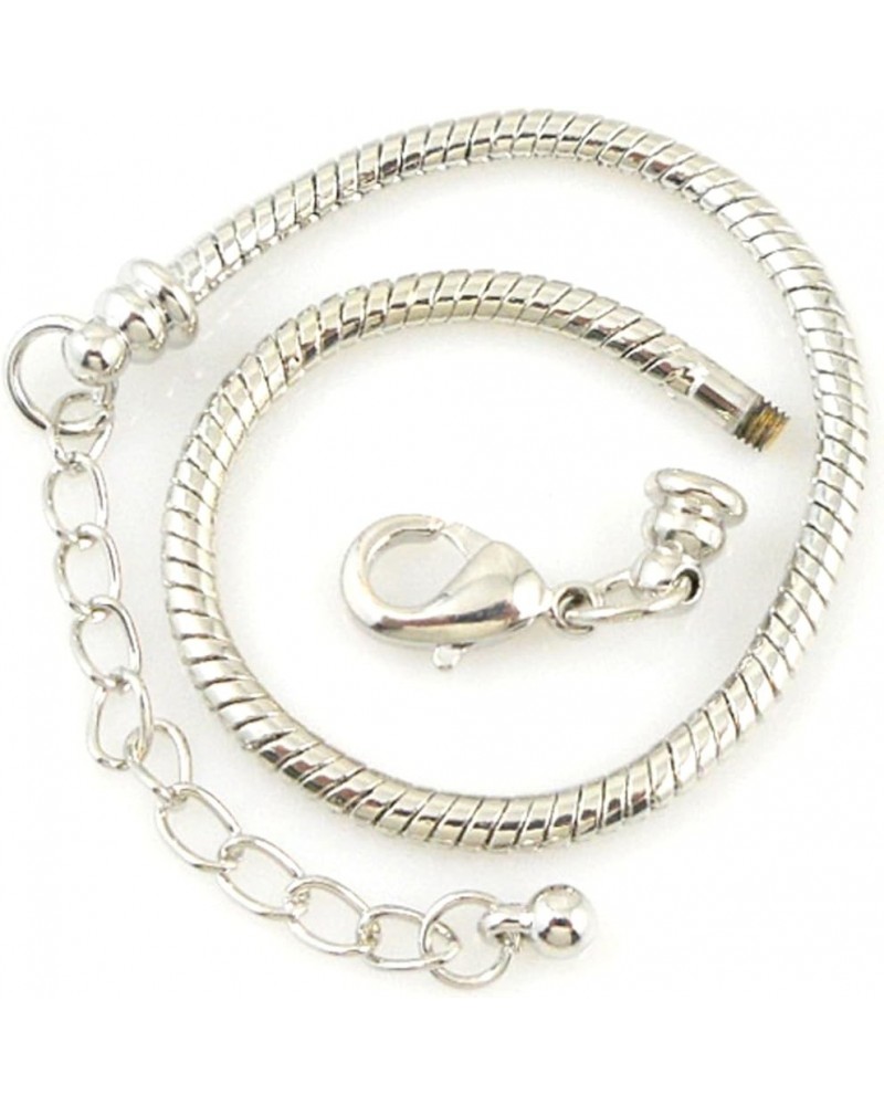 10pcs White Silver Plated Lobster European Style Snake Chain Bracelet fit Charm Beads 7.1 21 CM 5pcs $12.03 Bracelets