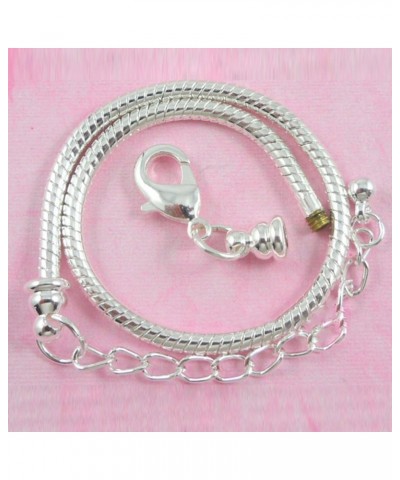 10pcs White Silver Plated Lobster European Style Snake Chain Bracelet fit Charm Beads 7.1 21 CM 5pcs $12.03 Bracelets