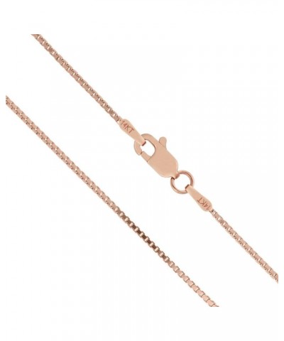 14K Real Solid Rose Gold 0.5mm or 1mm Box Chain Necklace, 16" - 24 1mm - 22 Inches $60.79 Necklaces