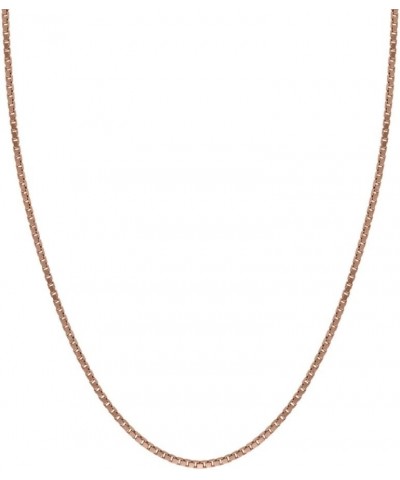 14K Real Solid Rose Gold 0.5mm or 1mm Box Chain Necklace, 16" - 24 1mm - 22 Inches $60.79 Necklaces