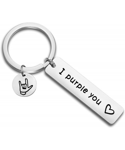 I purple you keychain i love you keychain gift for boyfriend valentines day gift (I purple you) I Purple You $10.79 Pendants