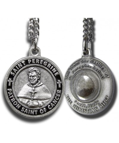 St Peregrine Patron Saint of Cancer Medal w/Capsule of St Peregrine Soil (Women's 3/4-inch diameter) Men's 1-inch diameter $1...