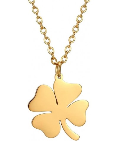 Lucky four-leaf clover pendant necklace Simple Friendship Choker Charm good luck amulet Flower Jewelry Gift Women Teen Girl g...