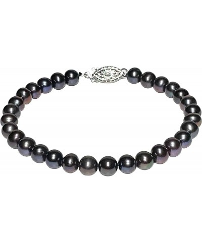 6-9mm Black Freshwater Cultured Pearl Bracelet for Women 6-8 Inch Silver Clasps AA Quality 7.0 Inches 7-8mm $29.84 Bracelets