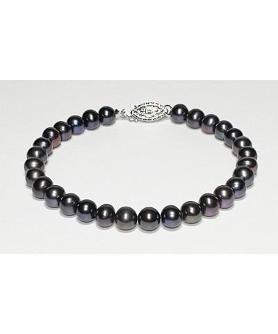 6-9mm Black Freshwater Cultured Pearl Bracelet for Women 6-8 Inch Silver Clasps AA Quality 7.0 Inches 7-8mm $29.84 Bracelets