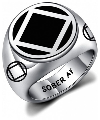 Sobriety Gift AA NA Sober AF Ring Addiction Recovery Gift AA Gift NA Gift Narcotics Anonymous Jewelry for Women Men NA RS 11 ...