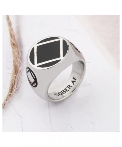 Sobriety Gift AA NA Sober AF Ring Addiction Recovery Gift AA Gift NA Gift Narcotics Anonymous Jewelry for Women Men NA RS 11 ...