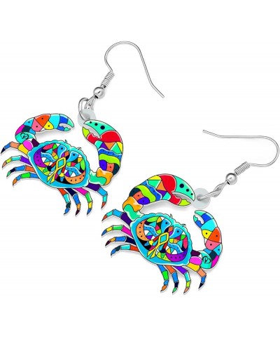 Acrylic Jellyfish Earrings Dangle Jewelry Crab Octopus Whale Turtle Earrings for Women Girls Ocean Animals Summer Gifts Crab ...