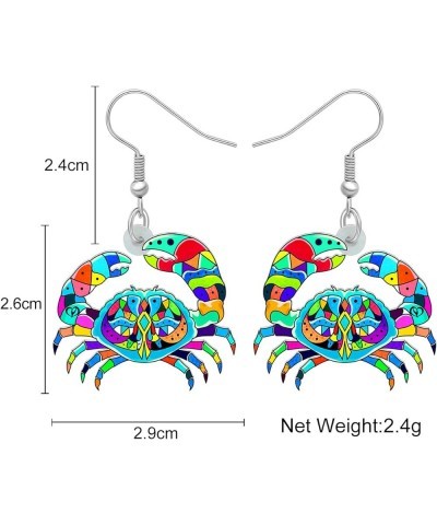 Acrylic Jellyfish Earrings Dangle Jewelry Crab Octopus Whale Turtle Earrings for Women Girls Ocean Animals Summer Gifts Crab ...