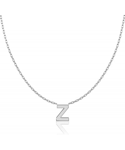 Custom Initial Letter Necklace 925 Sterling Silver Personalized Gift for Mom Z Sterling Silver $12.67 Necklaces