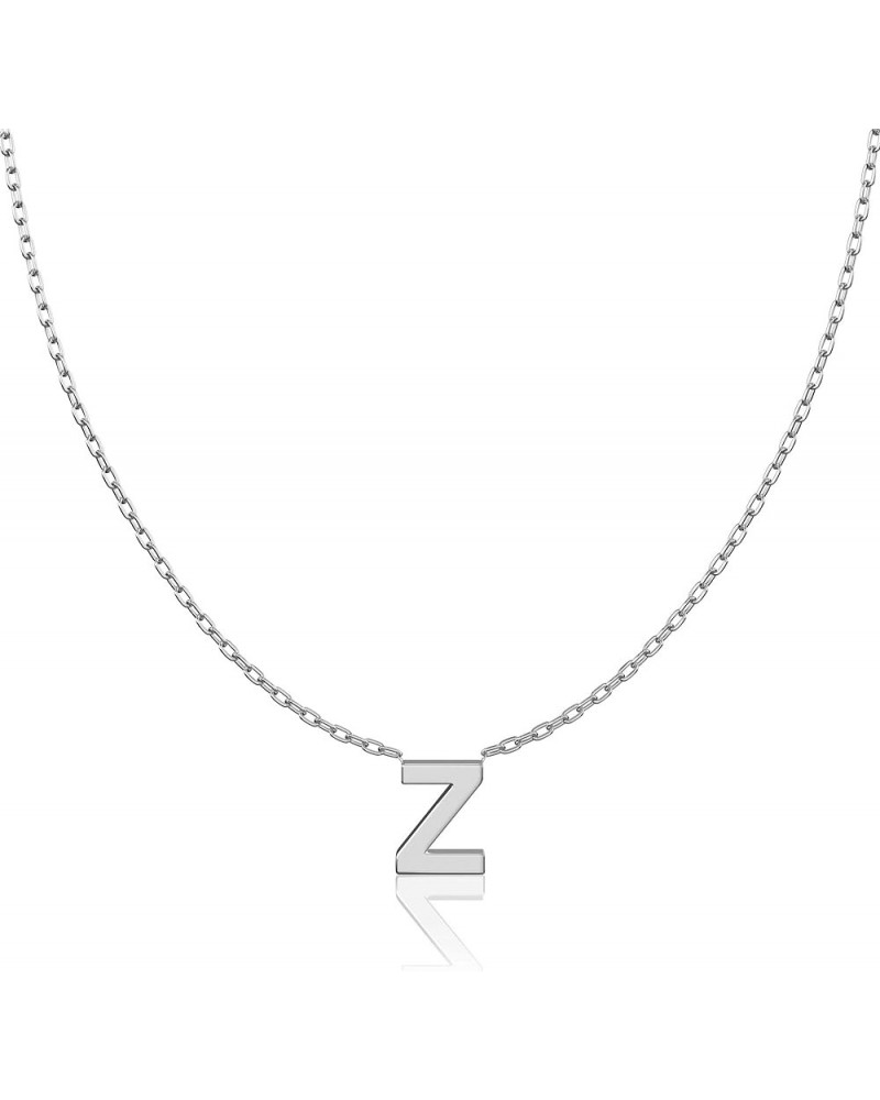 Custom Initial Letter Necklace 925 Sterling Silver Personalized Gift for Mom Z Sterling Silver $12.67 Necklaces