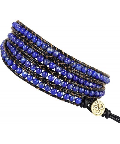 Wrap Bracelets Beads Bohemian Woven Leather Friendship Bracelet Healing Crystal Stone Jewelry lapis lazuli stone $10.25 Brace...