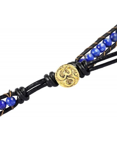 Wrap Bracelets Beads Bohemian Woven Leather Friendship Bracelet Healing Crystal Stone Jewelry lapis lazuli stone $10.25 Brace...