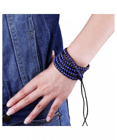 Wrap Bracelets Beads Bohemian Woven Leather Friendship Bracelet Healing Crystal Stone Jewelry lapis lazuli stone $10.25 Brace...