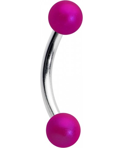 16G Steel Eyebrow Jewelry Cartilage Tragus Daith Conch Rook Colored Matte Eyebrow Ring 5/16” Purple $7.83 Body Jewelry