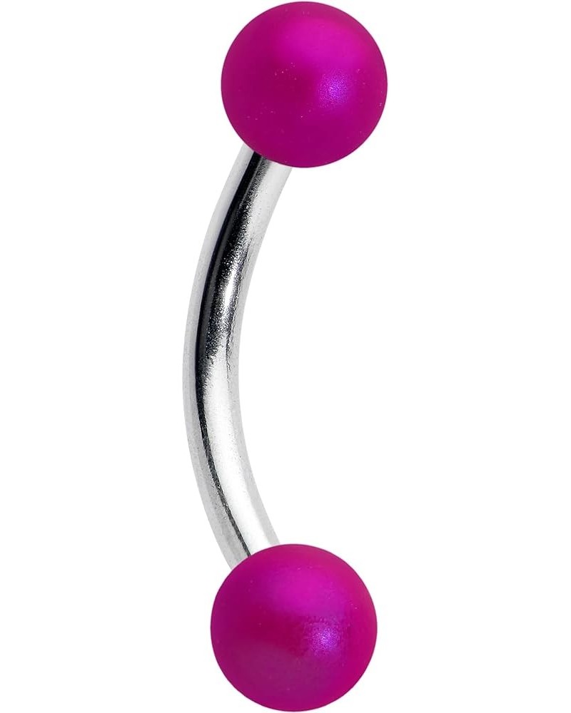 16G Steel Eyebrow Jewelry Cartilage Tragus Daith Conch Rook Colored Matte Eyebrow Ring 5/16” Purple $7.83 Body Jewelry