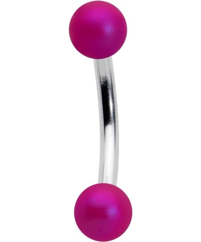 16G Steel Eyebrow Jewelry Cartilage Tragus Daith Conch Rook Colored Matte Eyebrow Ring 5/16” Purple $7.83 Body Jewelry