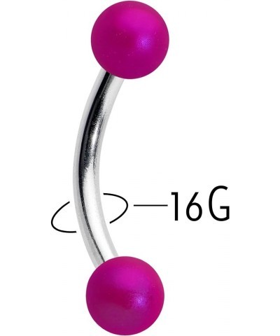 16G Steel Eyebrow Jewelry Cartilage Tragus Daith Conch Rook Colored Matte Eyebrow Ring 5/16” Purple $7.83 Body Jewelry