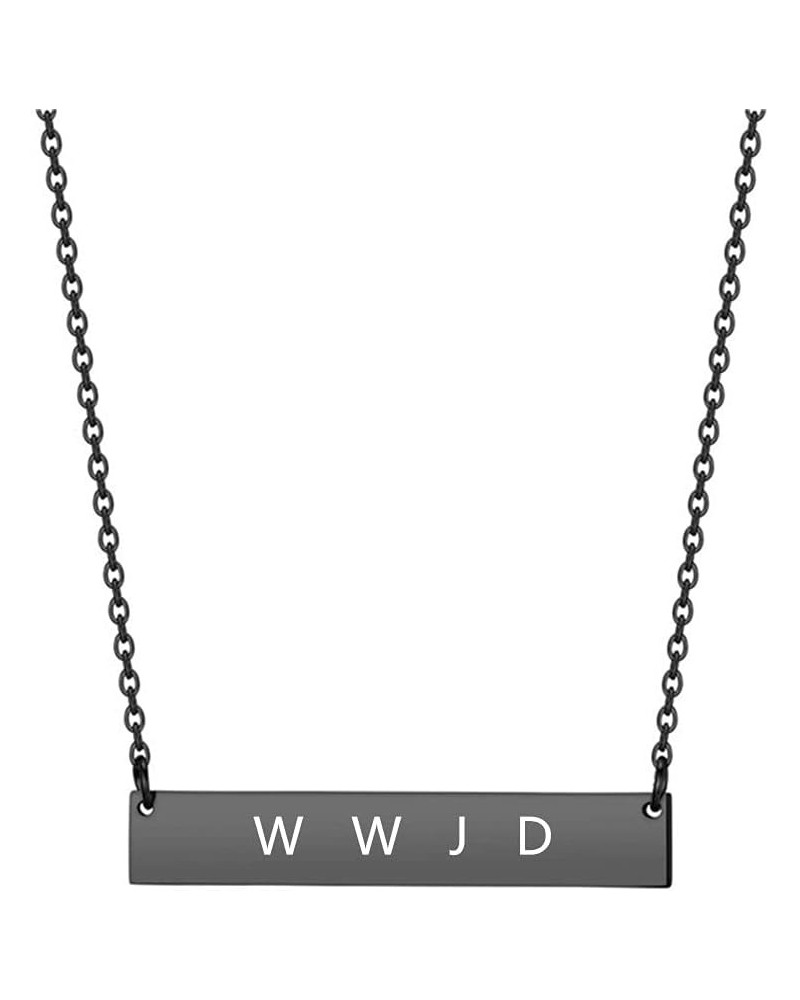 Stainless Steel WWJD & HWLF Necklaces for Women Girl - What Would Jesus Do ? He Would Love First - Inspirational Religious Re...