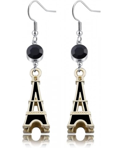 Eiffel Tower Gift Eiffel Tower With Birthstone Earring Eiffel Tower Pendant Charm Jewelry Eiffel Tower Lover Earring Birthday...