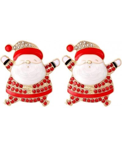 Santa Claus Stud Earrings for Girls Women Cubic Zirconia Christmas Earrings Holiday Studs Cute Festive Hypoallergenic Christm...