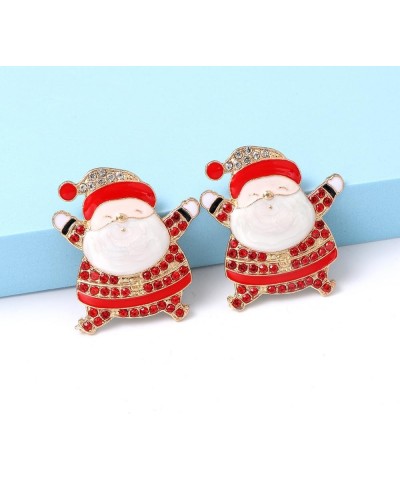 Santa Claus Stud Earrings for Girls Women Cubic Zirconia Christmas Earrings Holiday Studs Cute Festive Hypoallergenic Christm...