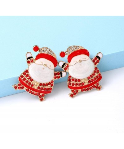 Santa Claus Stud Earrings for Girls Women Cubic Zirconia Christmas Earrings Holiday Studs Cute Festive Hypoallergenic Christm...