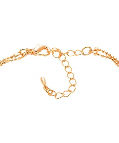 Double Line Rhinestone Crystal Initial Anklet H $7.79 Anklets