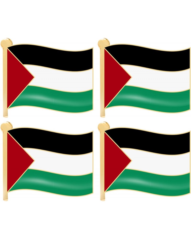 Palestinian Flag Pins 4Pcs Waving Electroplated Alloy 0.98x0.79in Palestine Pin for Parade Party Clothes Brooches Pins $6.01 ...