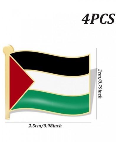 Palestinian Flag Pins 4Pcs Waving Electroplated Alloy 0.98x0.79in Palestine Pin for Parade Party Clothes Brooches Pins $6.01 ...