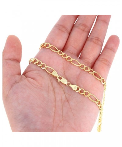 10k Yellow Gold 5.5mm Solid Figaro Chain Link Bracelet, Mens Womens Jewelry 7" 7.5" 8" 8.5" 9 Yellow 7.5 $119.13 Bracelets