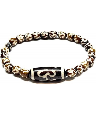 Tibetan Yak Bone Om Healing Bracelet - Chakra Alignment & Balancing Style-5 Wrist size 6.5"-7.5" Bead size 6-14 mm $10.43 Bra...