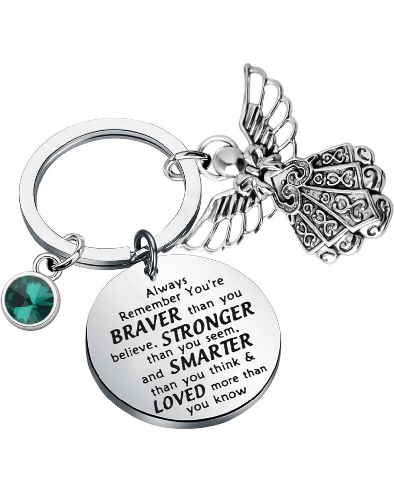 Guardian Angel Keychain with Birthstone Memorial Key Chain Personalised Gift May. $8.83 Pendants