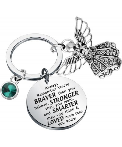 Guardian Angel Keychain with Birthstone Memorial Key Chain Personalised Gift May. $8.83 Pendants