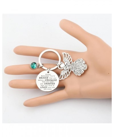 Guardian Angel Keychain with Birthstone Memorial Key Chain Personalised Gift May. $8.83 Pendants