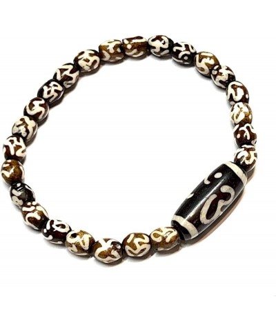 Tibetan Yak Bone Om Healing Bracelet - Chakra Alignment & Balancing Style-5 Wrist size 6.5"-7.5" Bead size 6-14 mm $10.43 Bra...