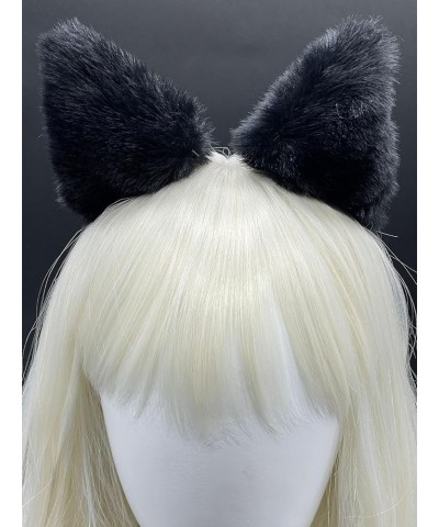 Fox Wolf Cat Ears Headband Clips, Animal Furry Ears,Christmas Halloween Ears,Cosplay Costume Accessory Funny Gifts Black 1 $8...