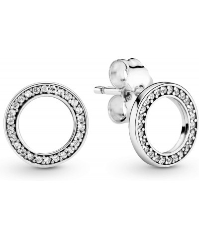 Forever Stud Earrings - Great Gift for Her - Stunning Women's Earrings - Sterling Silver & Cubic Zirconia $25.80 Earrings