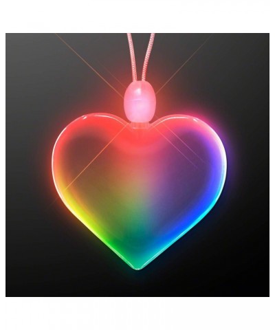 Light Up Necklace Shining Heart with Rainbow Lights (Set of 25) $23.10 Necklaces