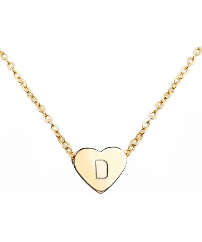 Gold Heart Necklace Initial Necklace Bridesmaid Gift Graduation Gift for Her D $13.25 Necklaces