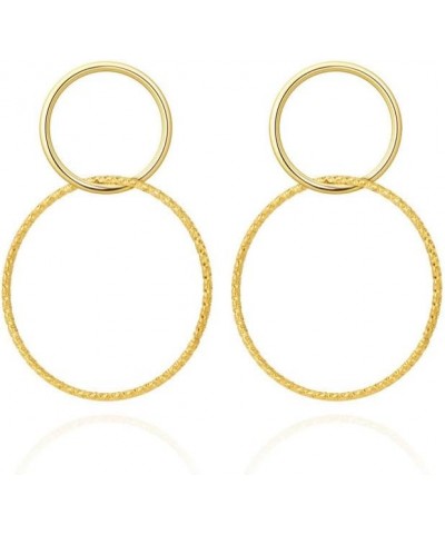 18K Gold Earrings Hoop Dangle Earrings For Women Girls Circular irregularity Earrings Multiple Styles Jewelry for Birthday Pa...