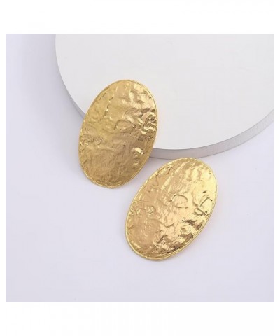 Gold Statement Earreings for Women Chunky Gold Earring Oval Earrings Exaggerated Geometric Earrings for Girls Spiral Dangle E...