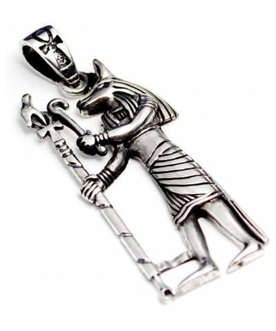 COSUMOSU Sterling Silver Cross Egyptian Ankh Cross Pendant for Necklace Anubis Jackal $11.41 Necklaces